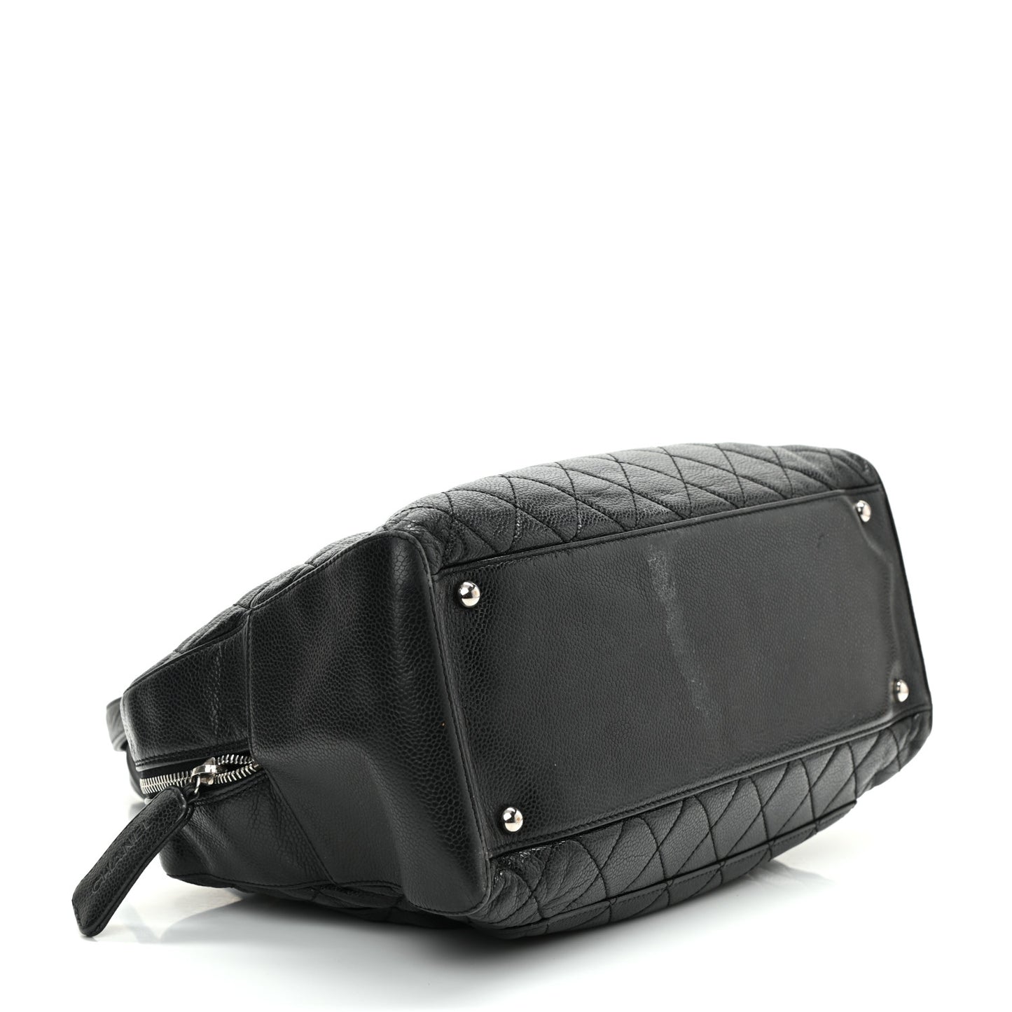 Caviar Quilted Bowler Black