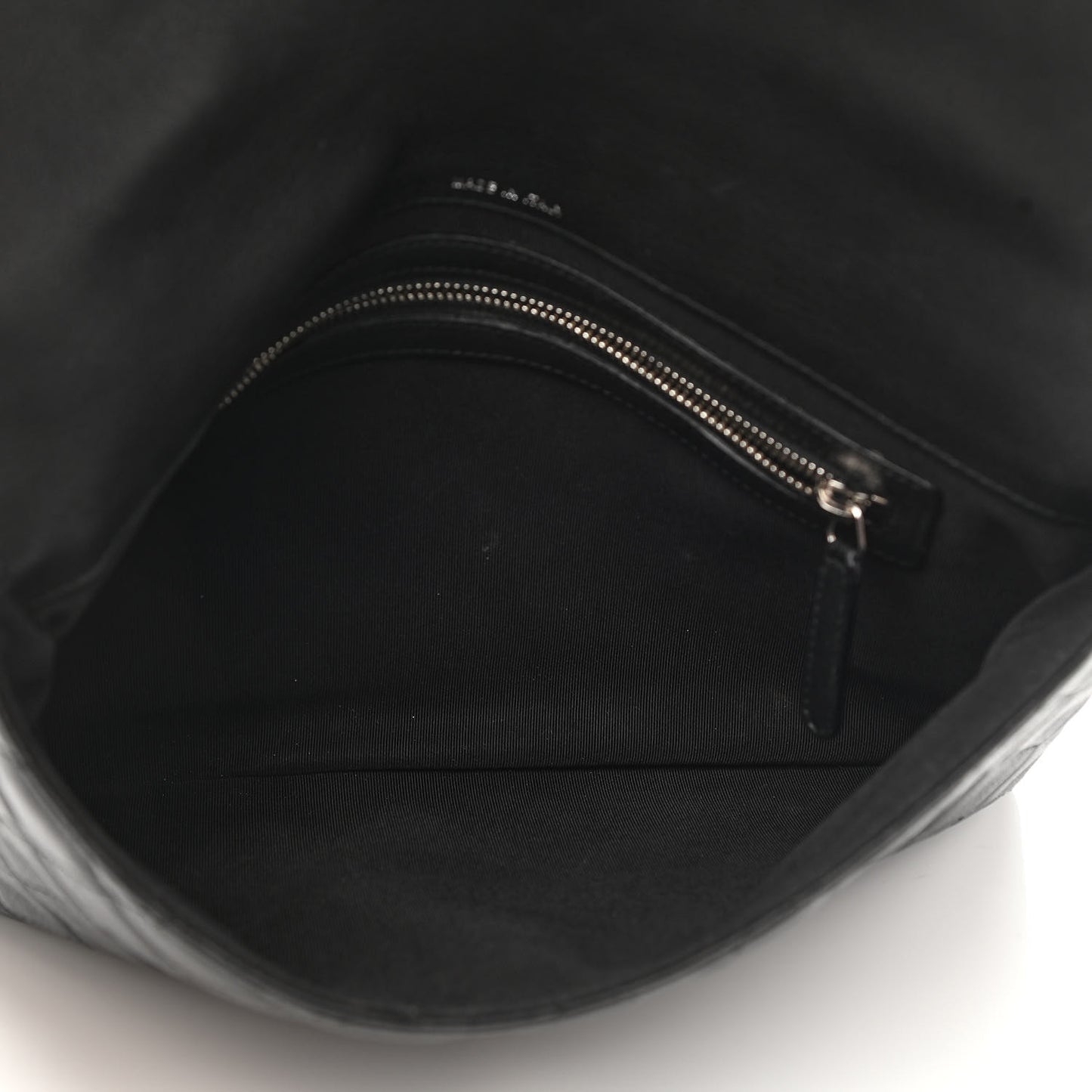 Goatskin Quilted CC Box Pouch Black