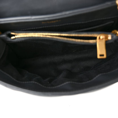 Saint Laurent Calfskin Y Quilted Monogram Small Loulou Chain Satchel Storm 5 of 10