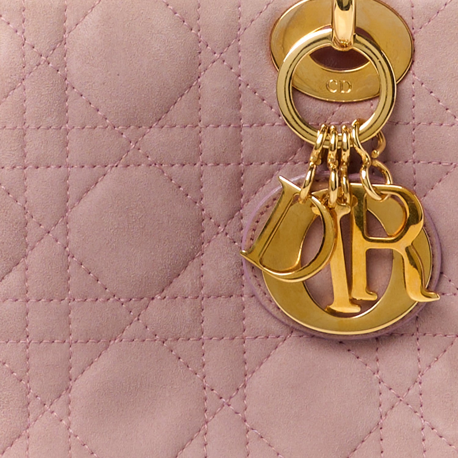 Christian Dior Suede Cannage Mini Lady Dior Pink 8 of 10