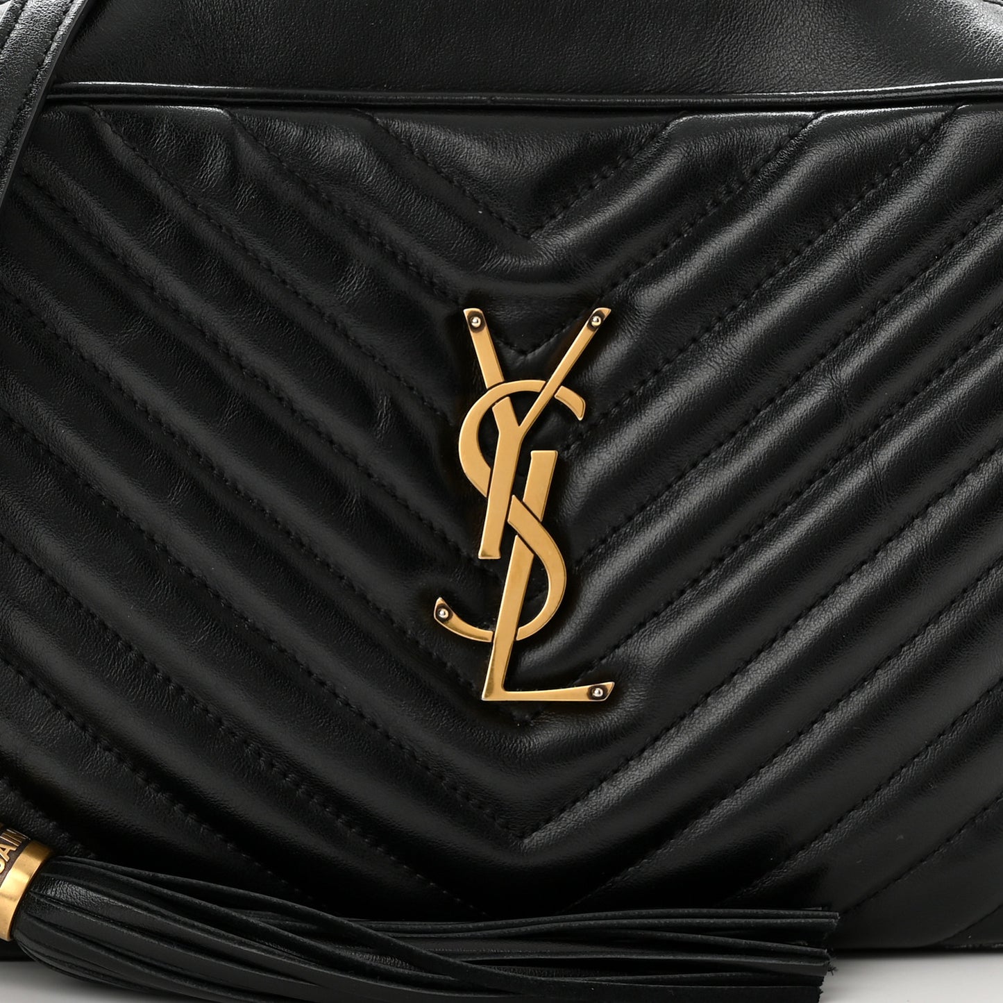 Calfskin Matelasse Monogram Lou Camera Bag Black