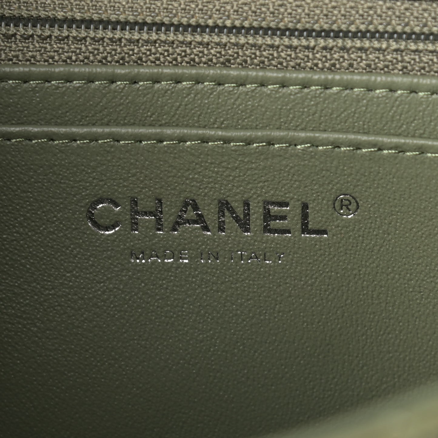 Lambskin Quilted Mini Rectangular Flap Green