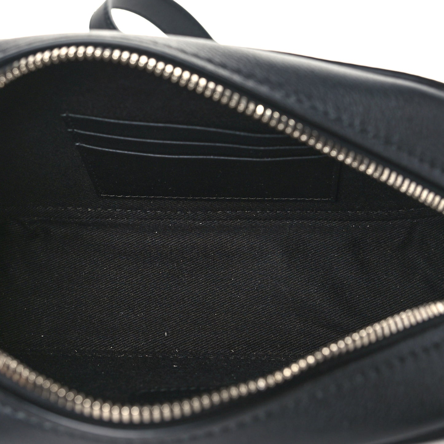 Calfskin Double Gancio Crossbody Bag Black