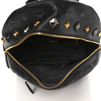 MCM Visetos Studded Small Stark M Backpack Black 5 of 9