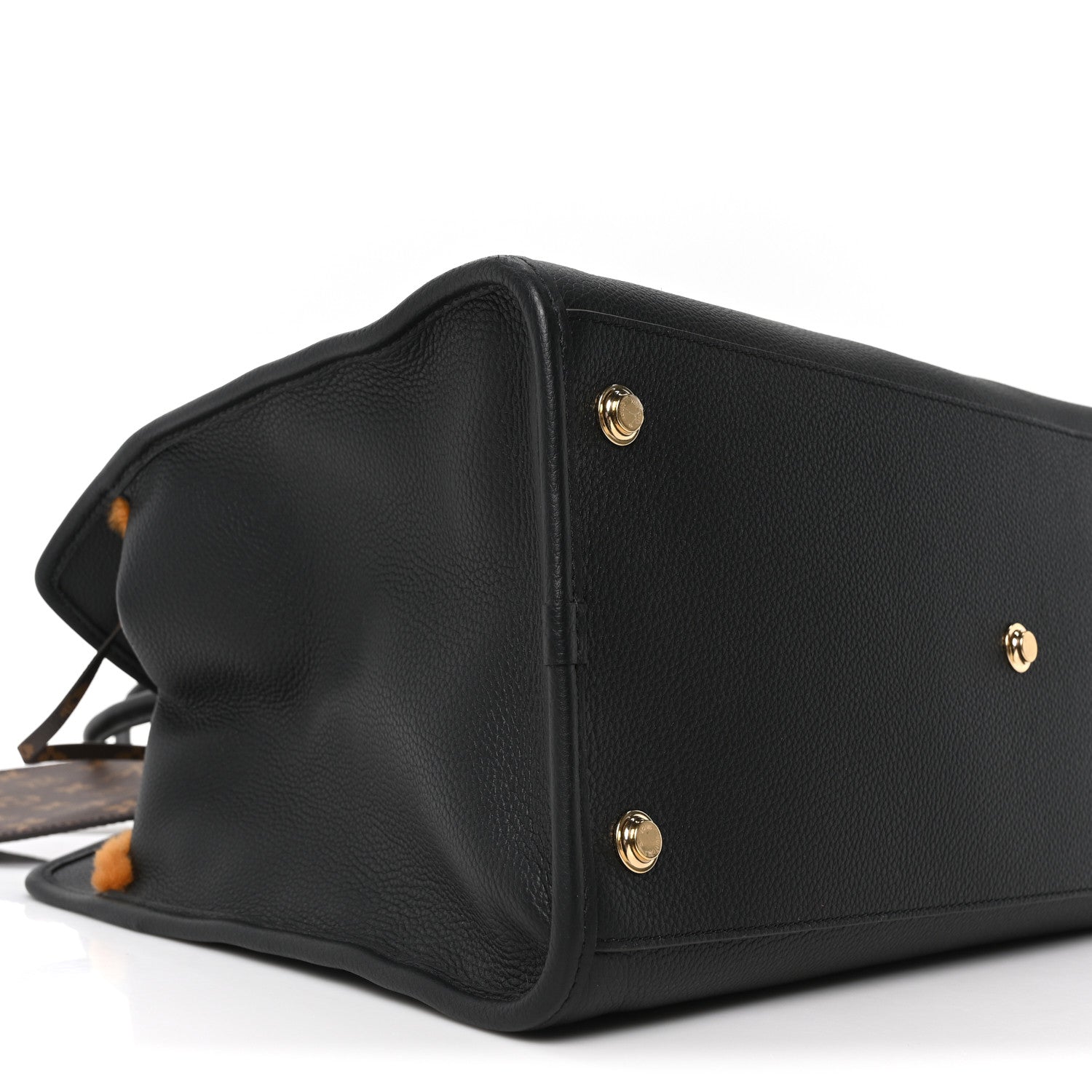 Louis Vuitton Calfskin Shearling City Steamer GM Black Bronze 9 of 10