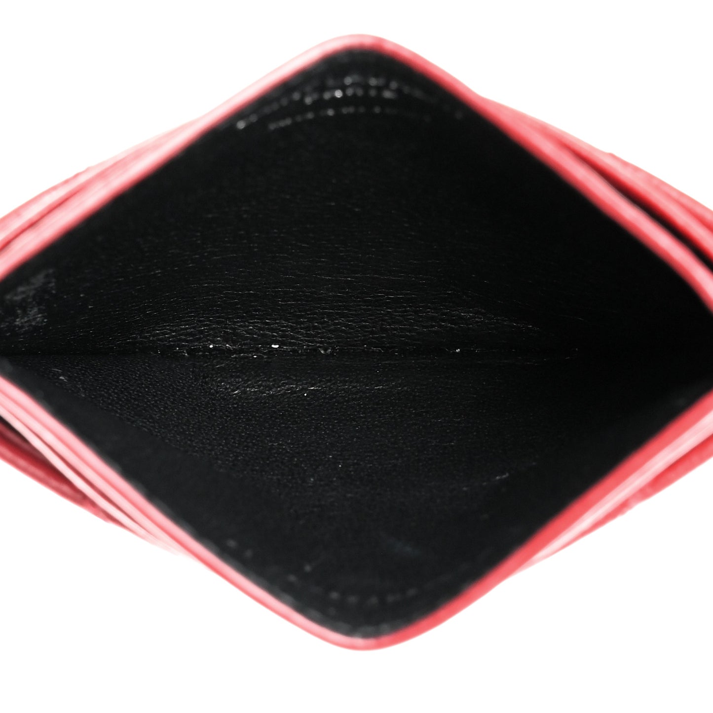 Calfskin Y Quilted Monogram LouLou Credit Card Case Red