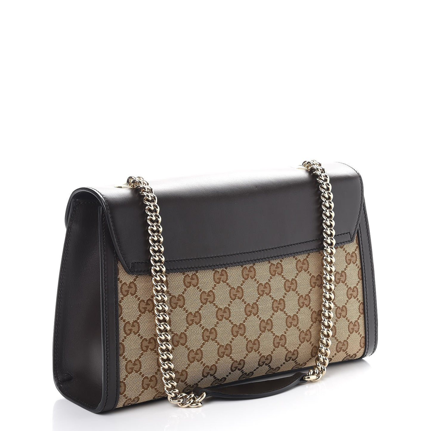 Monogram Medium Emily Chain Shoulder Bag Dark Brown