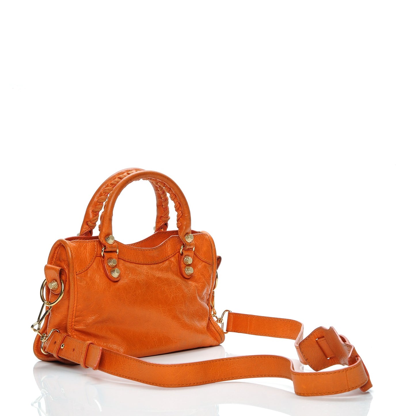 Agneau Giant 12 Gold Hardware Mini City Tangerine