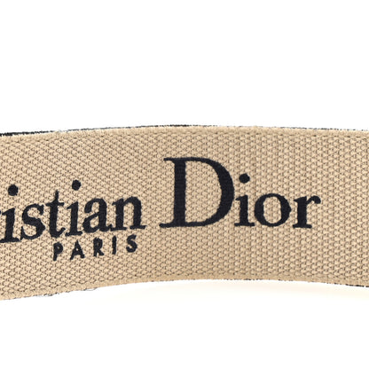 Christian Dior Canvas Embroidered Shoulder Strap Blue 4 of 5