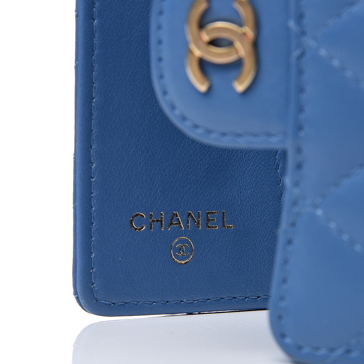 Chanel Lambskin Quilted 4 Key Holder Blue 6 of 7