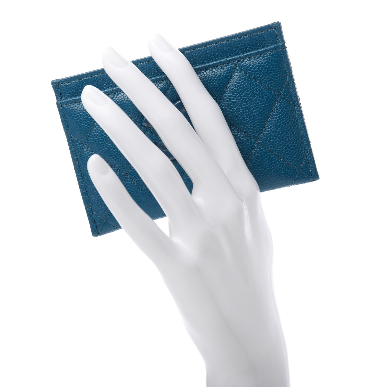 Chanel Caviar Quilted My Everything Card Holder Blue 2 of 9