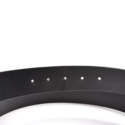 Gucci Selleria Calfskin Monochrome Interlocking G 37mm Belt 105 42 Black 9 of 12