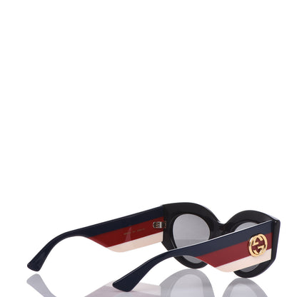 Gucci Acetate Oversized Rectangle Frame Web Sunglasses GG 0275/S Black 4 of 7