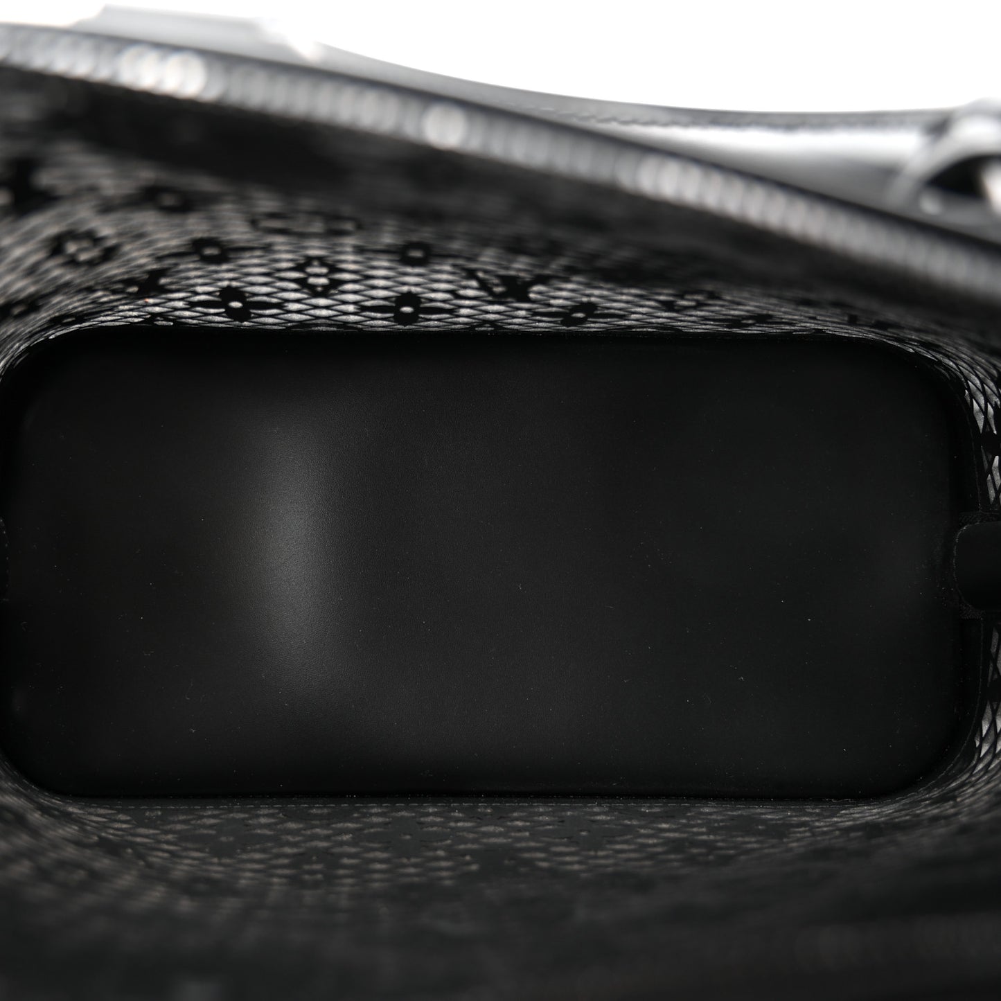 Patent Calfskin Laced Monogram Alma PM Black