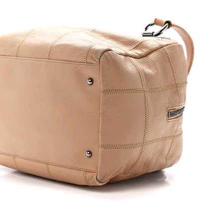 Chanel Caviar Square Stitched Bowler Beige 10 of 10