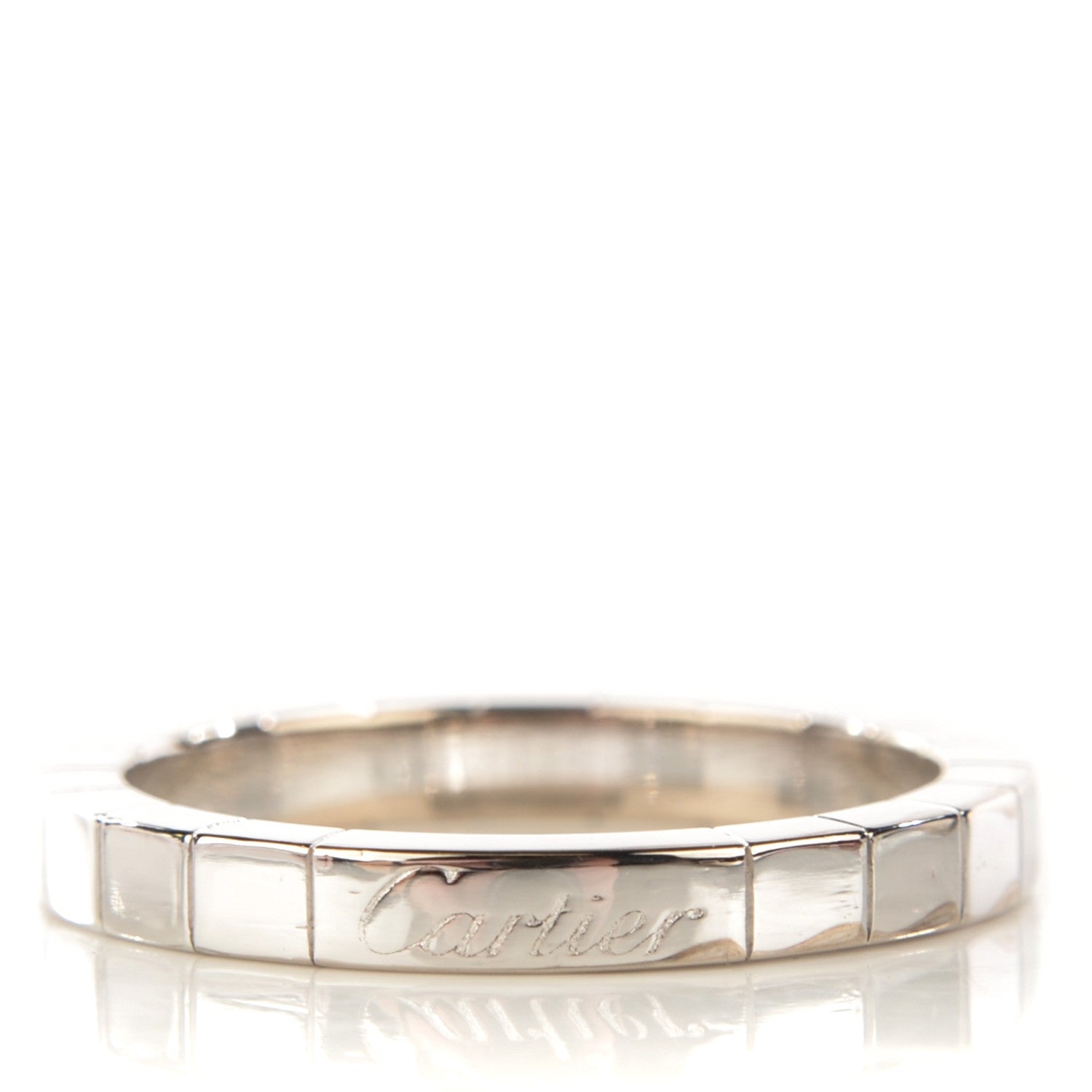 Cartier 18K White Gold Lanieres Ring 59 8.75 1 of 5