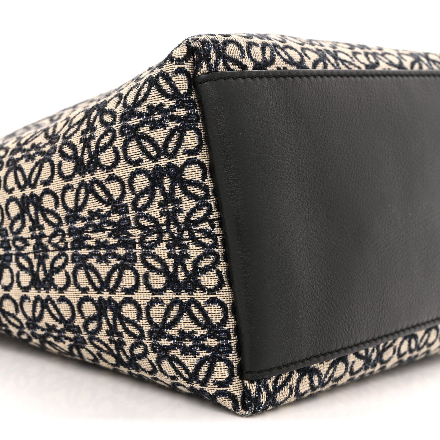 Loewe Jacquard Anagram Calfskin Small Cubi Bag Navy Black 9 of 10