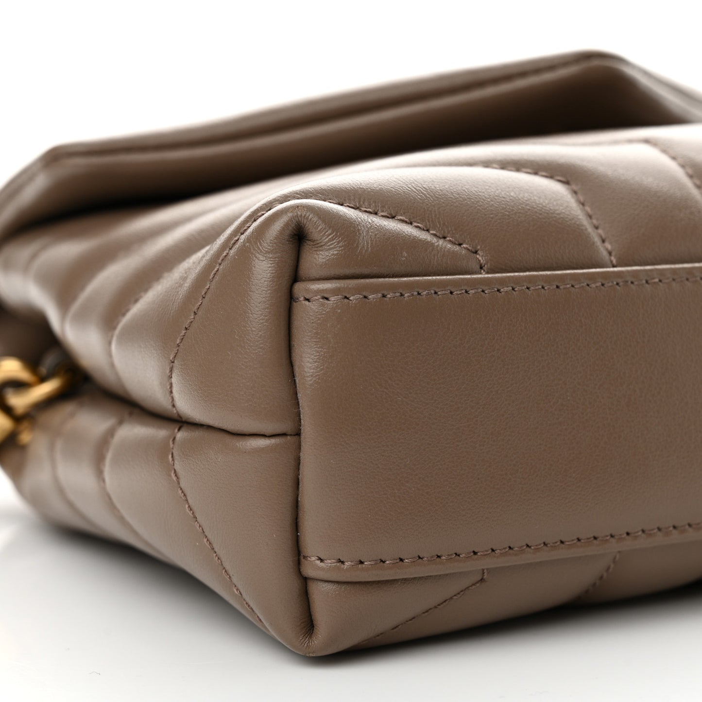 Calfskin Y Quilted Monogram Toy Loulou Crossbody Bag Taupe