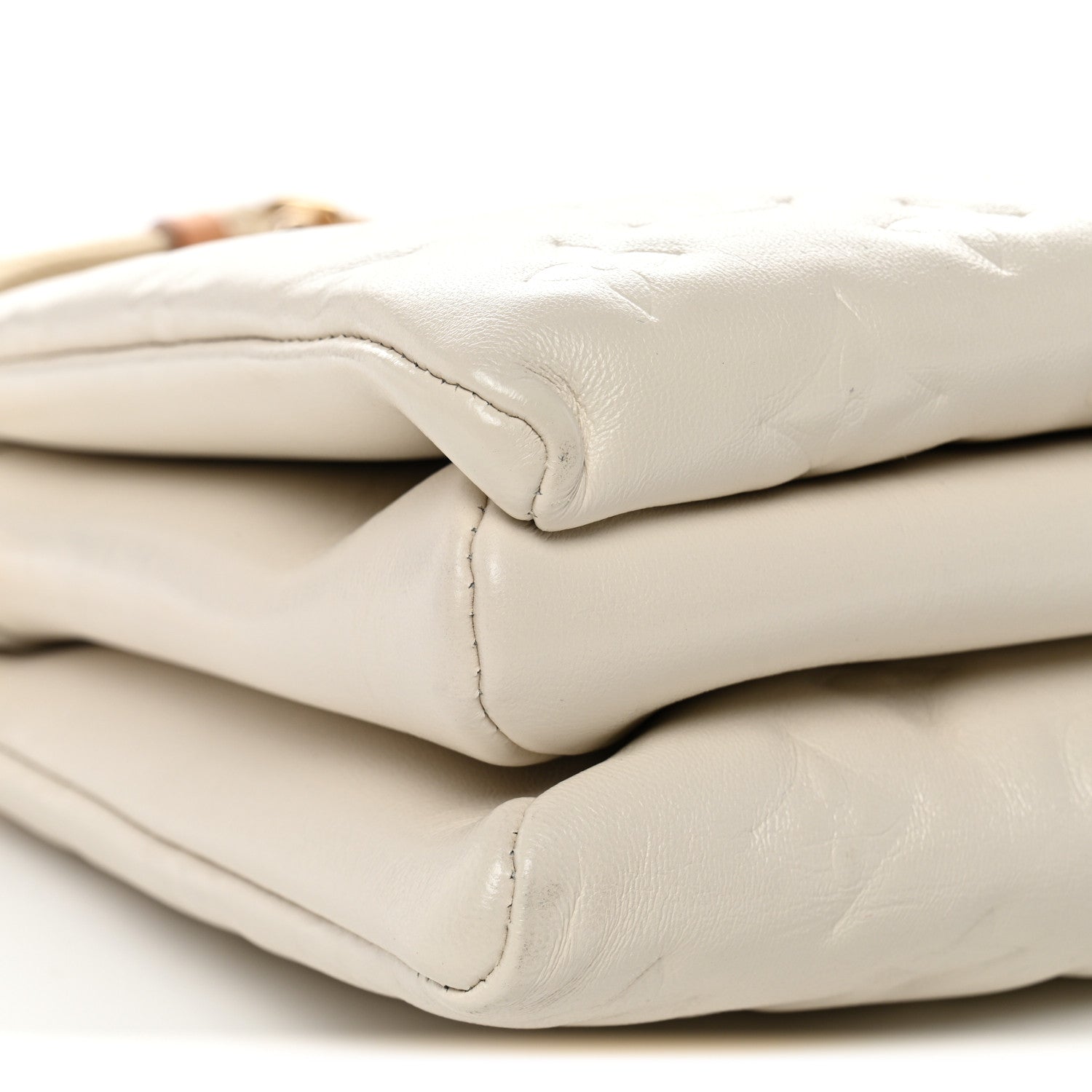 Louis Vuitton Lambskin Embossed Monogram Coussin PM Cream 9 of 10