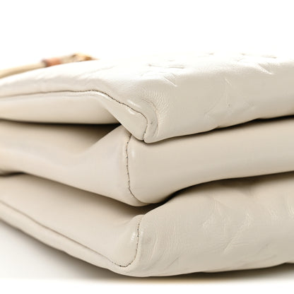 Louis Vuitton Lambskin Embossed Monogram Coussin PM Cream 9 of 10
