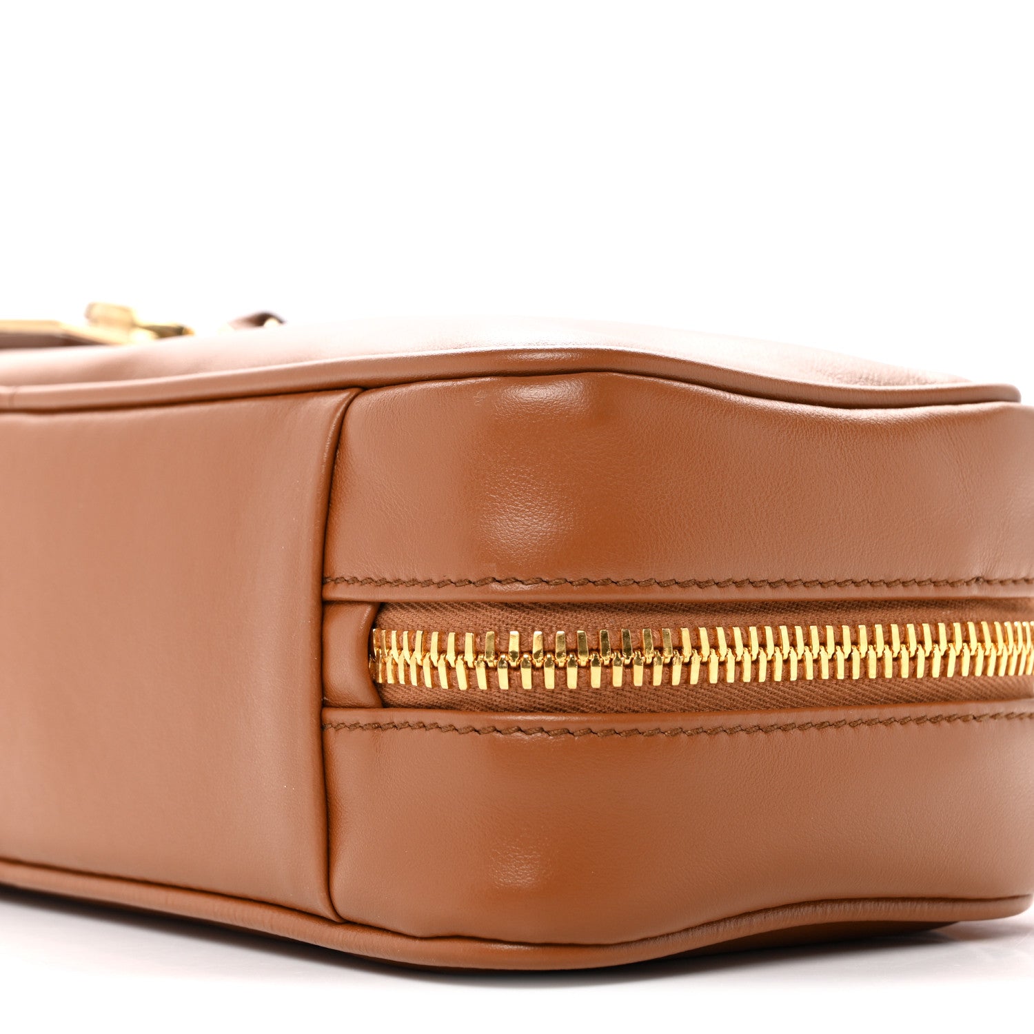 Miu Miu Nappa Small Beau Top Handle Bag Cognac 9 of 10