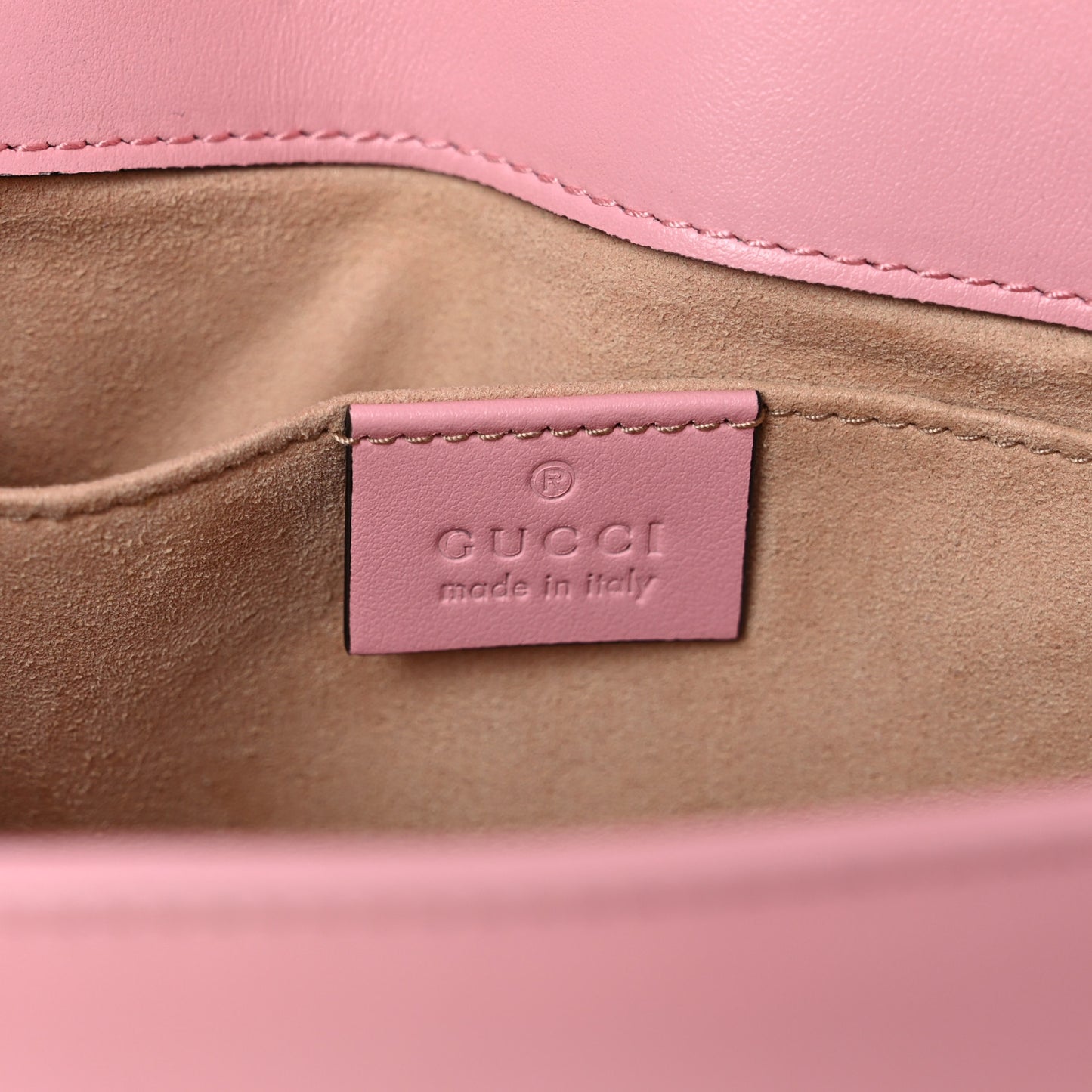 Calfskin Matelasse Mini GG Marmont Shoulder Bag Wild Rose