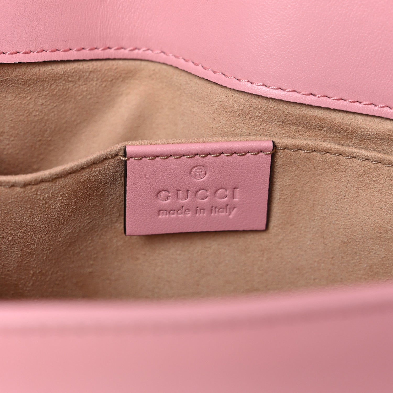 Gucci Calfskin Matelasse Mini GG Marmont Shoulder Bag Wild Rose 6 of 10