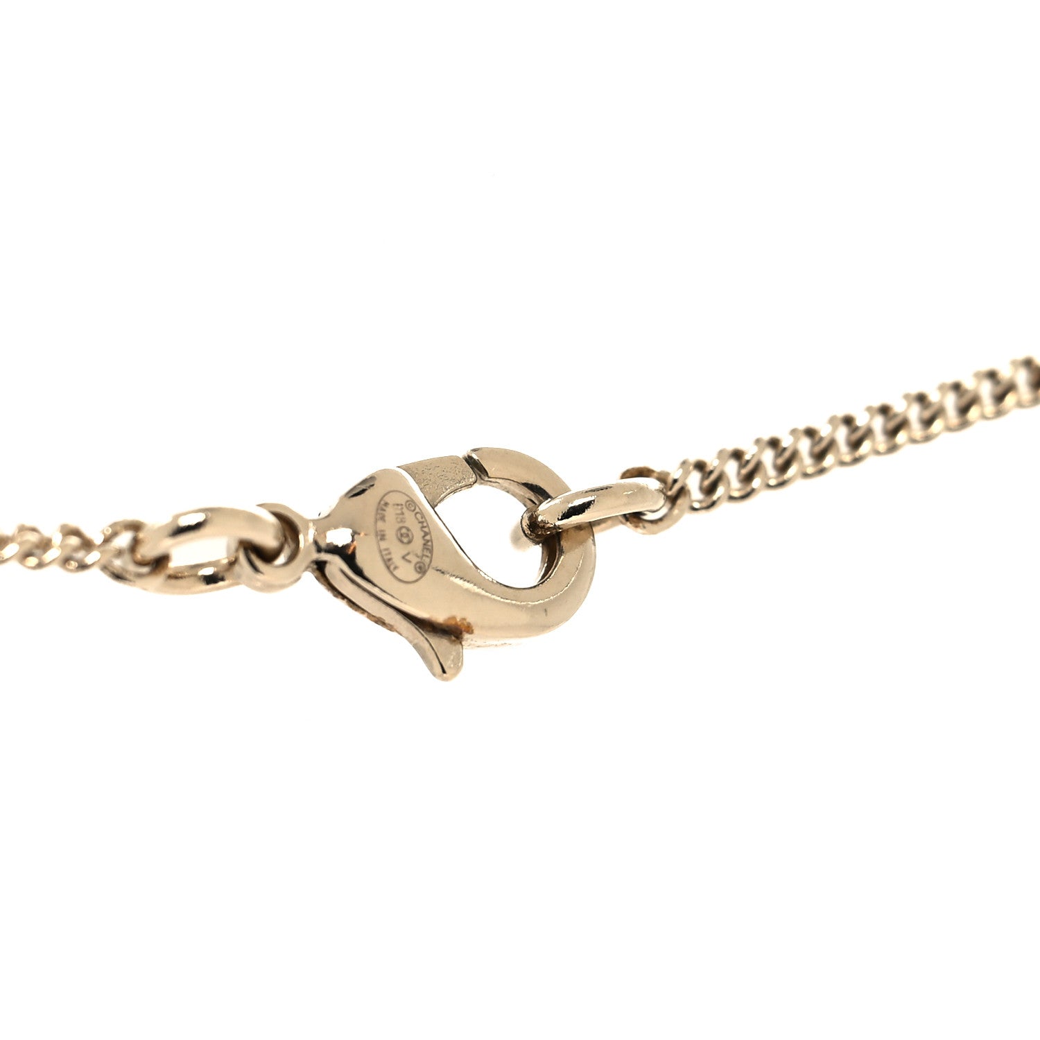 Chanel Pearl CC Drop Necklace Gold 4 of 5