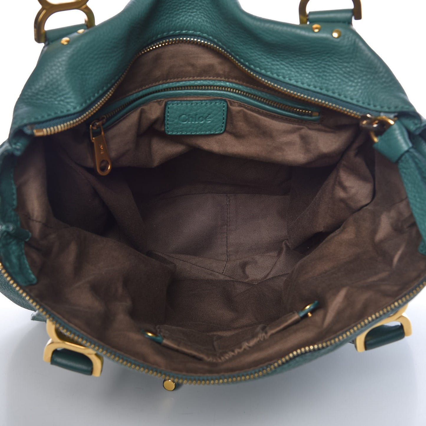 Calfskin Large Marcie Satchel Emerald