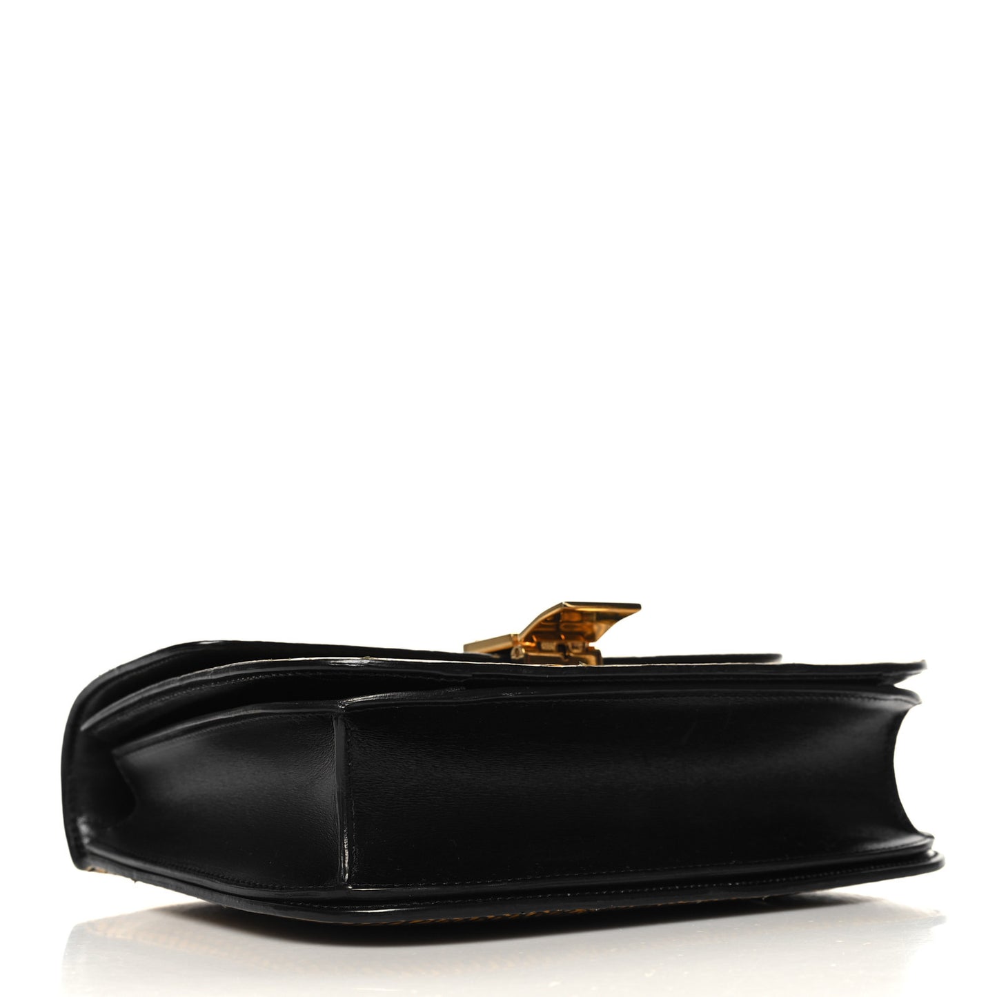 Cobra Calfskin Medium Classic Box Flap Bag Yellow