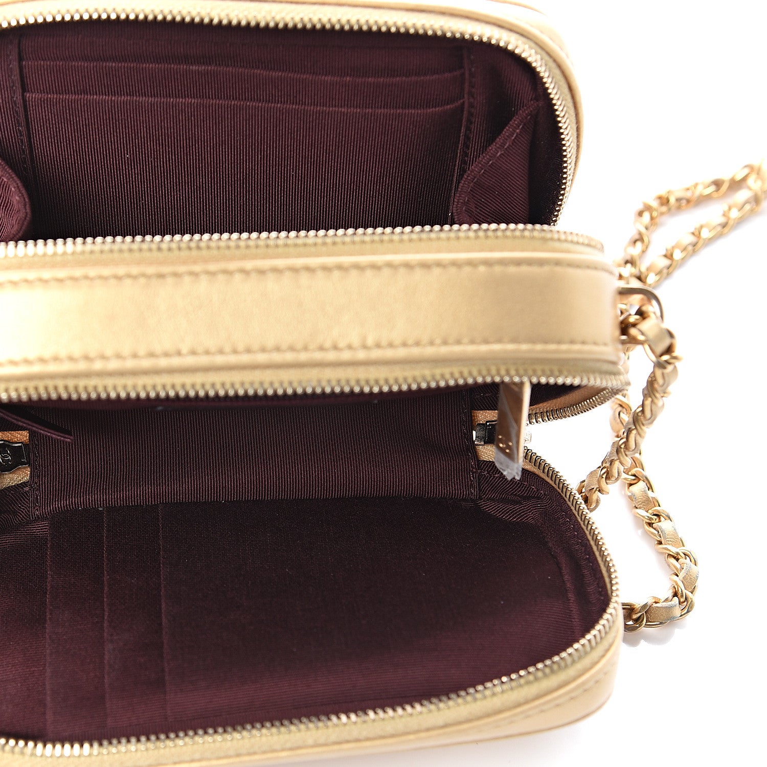 Chanel Metallic Lambskin Mini Coco Boy Camera Case Gold 4 of 7