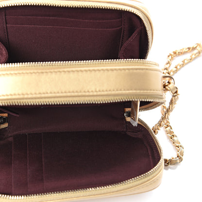 Chanel Metallic Lambskin Mini Coco Boy Camera Case Gold 4 of 7