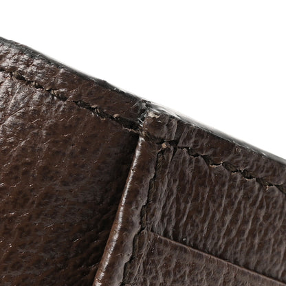 Gucci GG Supreme Monogram Textured Dollar Calfskin Web Ophidia Overlay Zip Around Card Case Wallet Beige Ebony New Acero 7 of 8