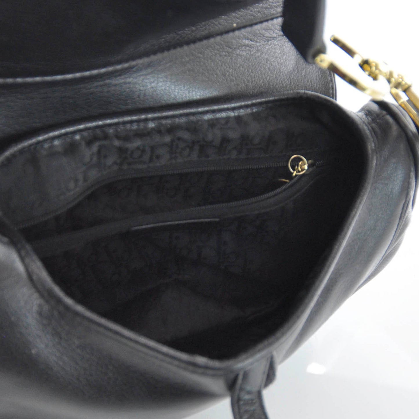 Leather Double Saddle Bag Black