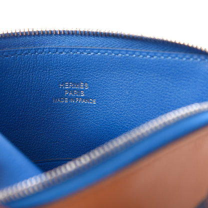 Hermes Swift Couverture Nouvelle Carre Pocket Pouch Gold Bleu Encre 6 of 6
