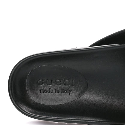 Gucci Vintage Jacquard Diagonal GG Horsebit Mens River Mule Slippers 13 Black Orange 8 of 11