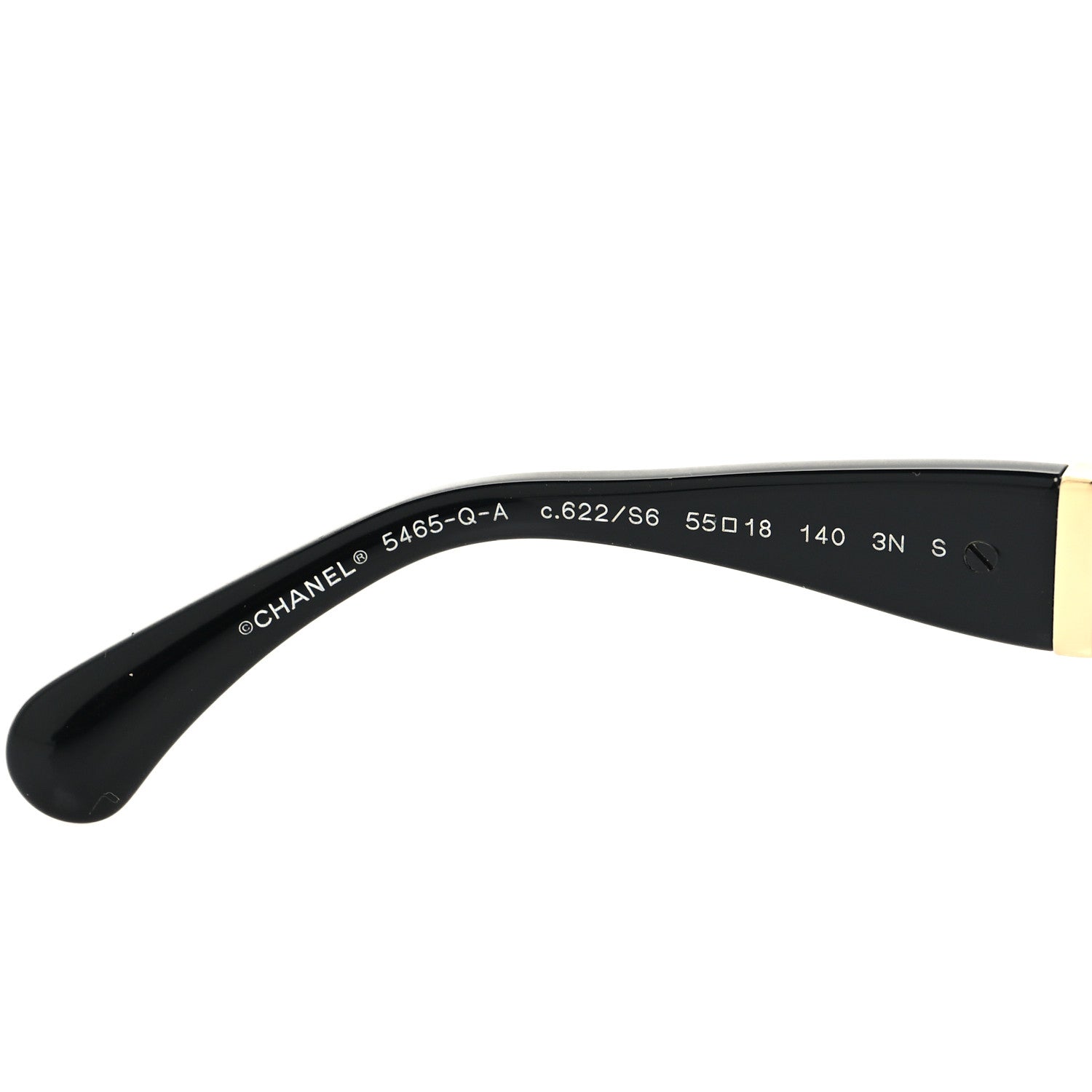 Chanel Acetate Metal Chain Square Sunglasses 5465 Black 5 of 8