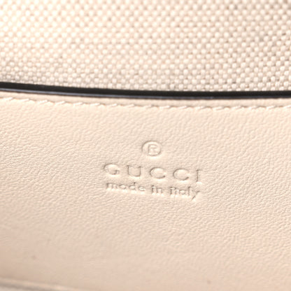 Gucci Sakai Be Green Calfskin Diagonal Stitched Blondie Top Handle Bag Mystic White 6 of 12