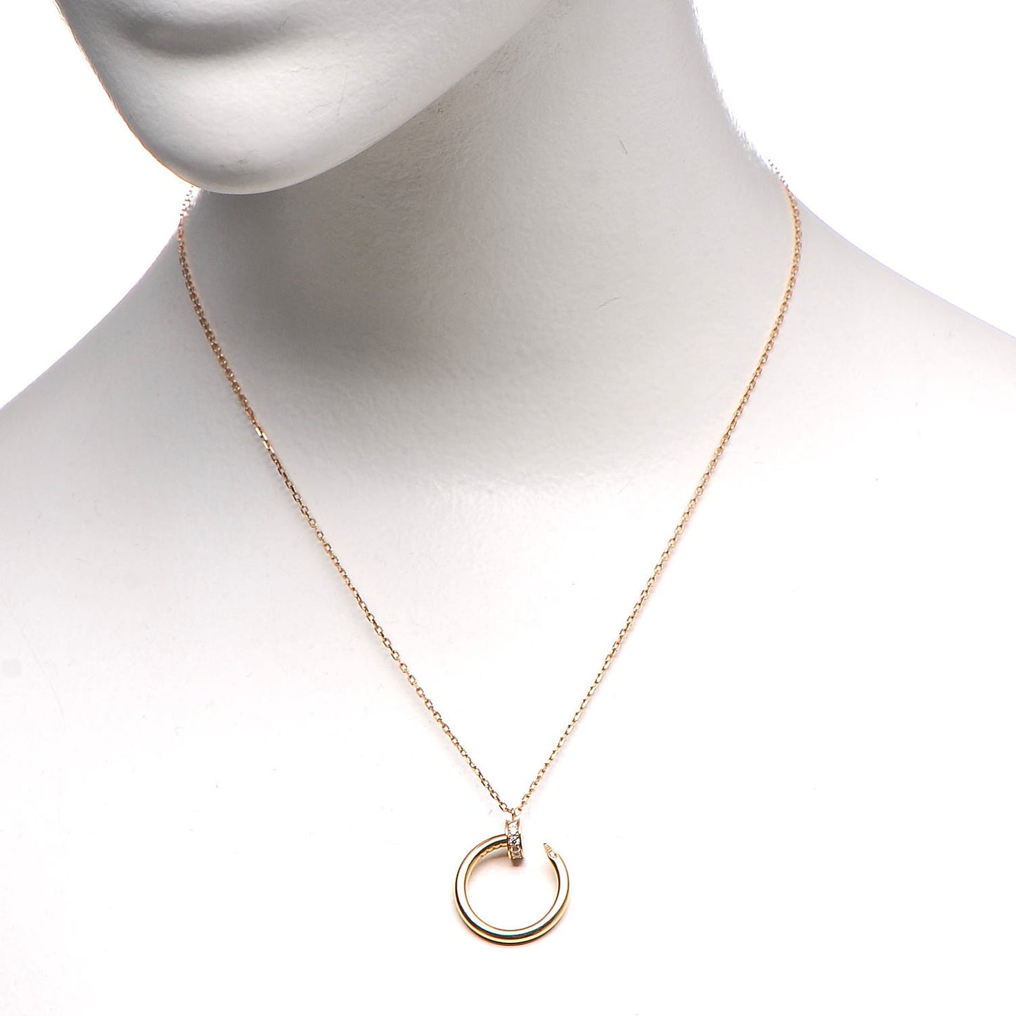 18K Pink Gold Diamond Juste Un Clou Pendant Necklace