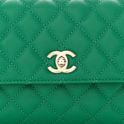 Chanel Caviar Quilted Mini Coco Handle Flap Green 8 of 11