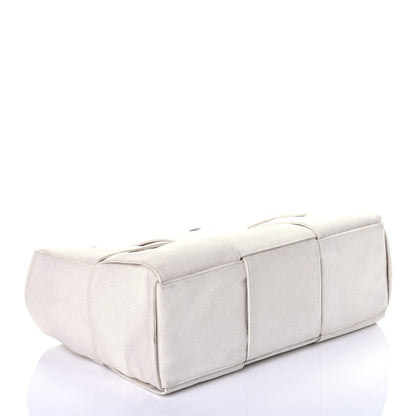Bottega Veneta Linen Maxi Intrecciato Arco Tote Natural Black 4 of 9
