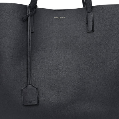 Saint Laurent Calfskin Large Shopping Tote Navy 10 of 16