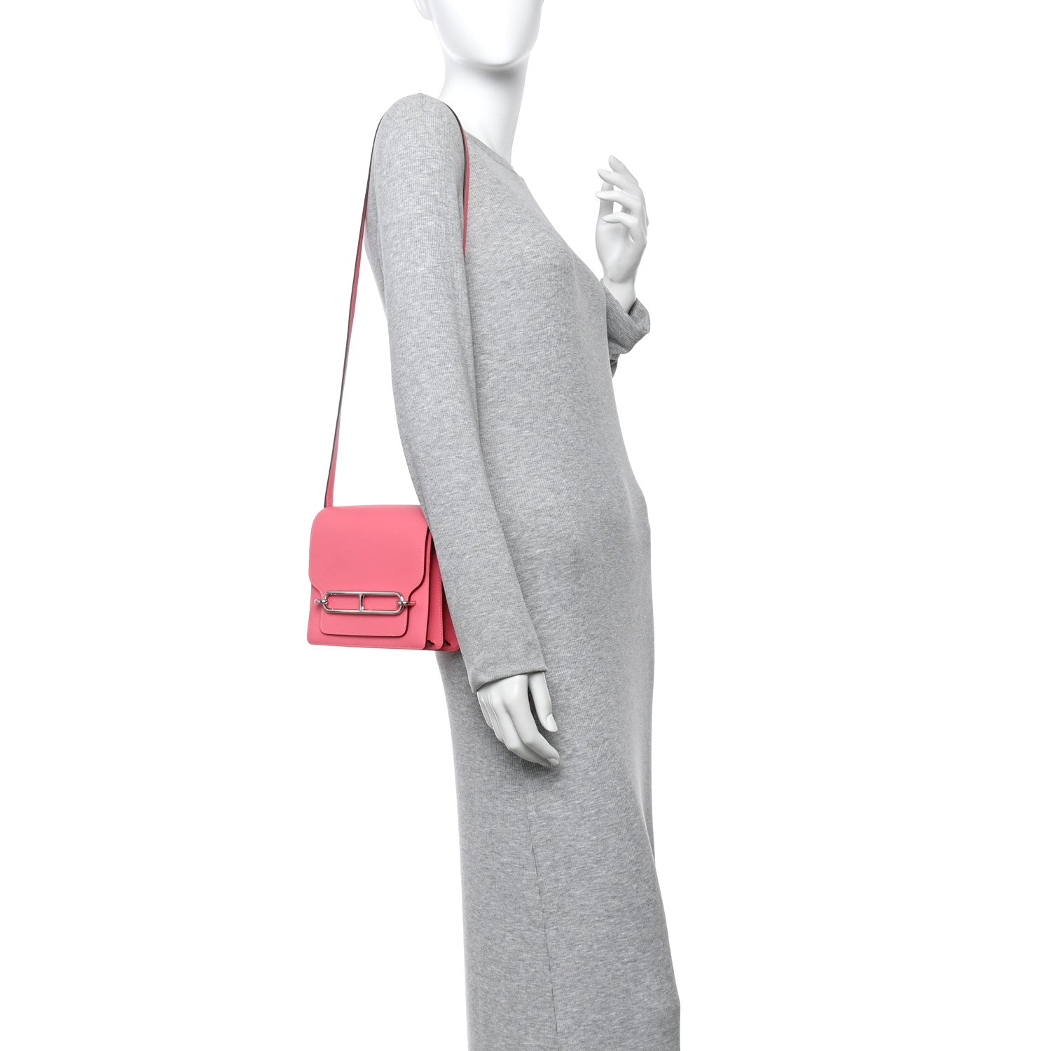 Hermes Evercolor Mini Sac Roulis Rose Azalee 2 of 10