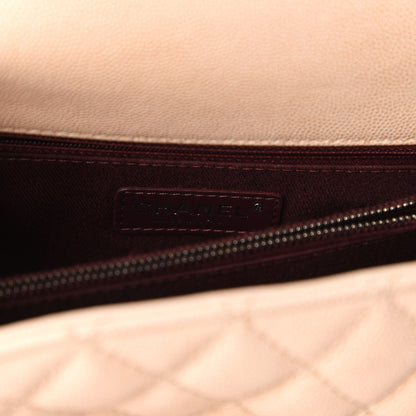 Chanel Caviar Quilted Small Coco Handle Flap Light Beige 8 of 10
