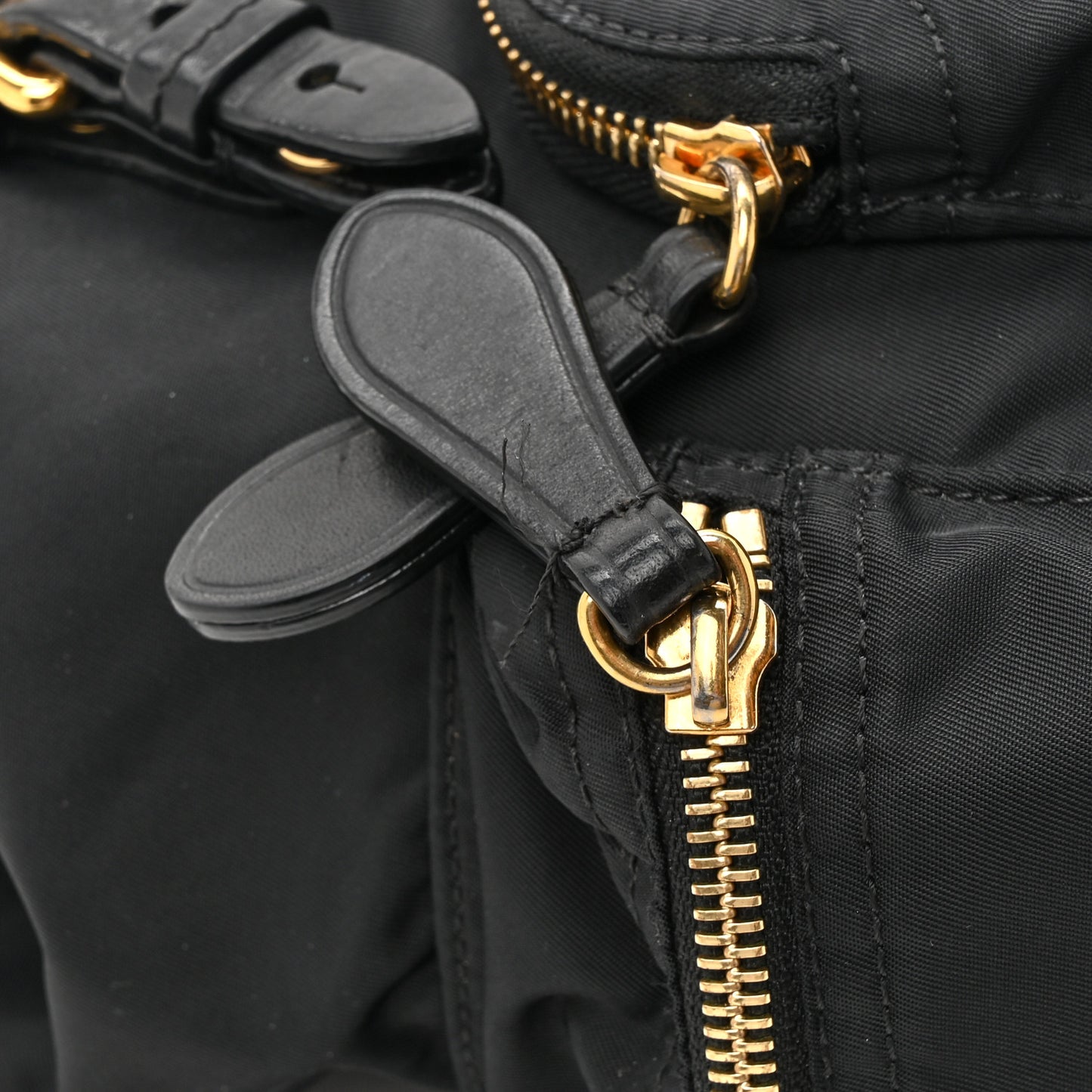 Nylon Small Crossbody Rucksack Backpack Black