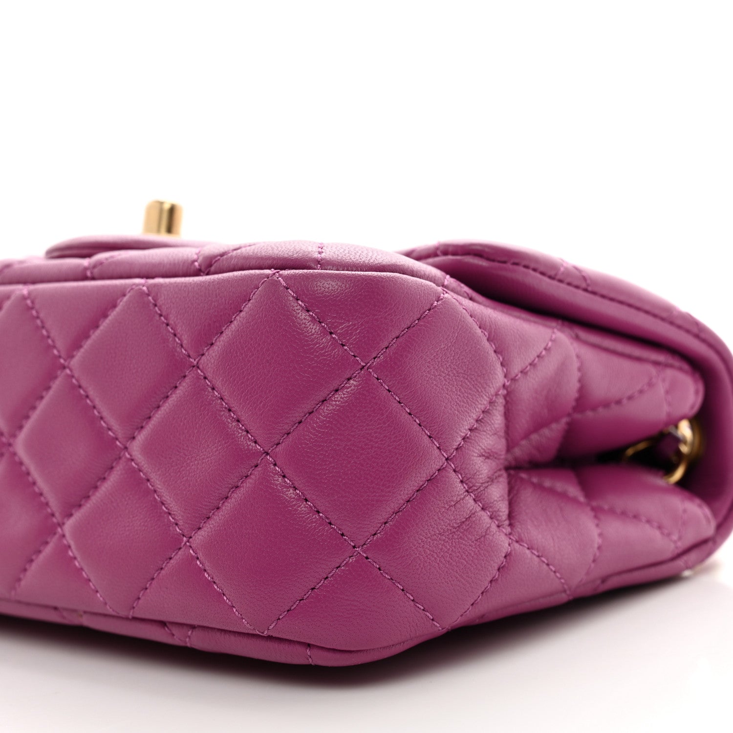 Chanel Lambskin Quilted Mini Pearl Crush Flap Purple 10 of 10