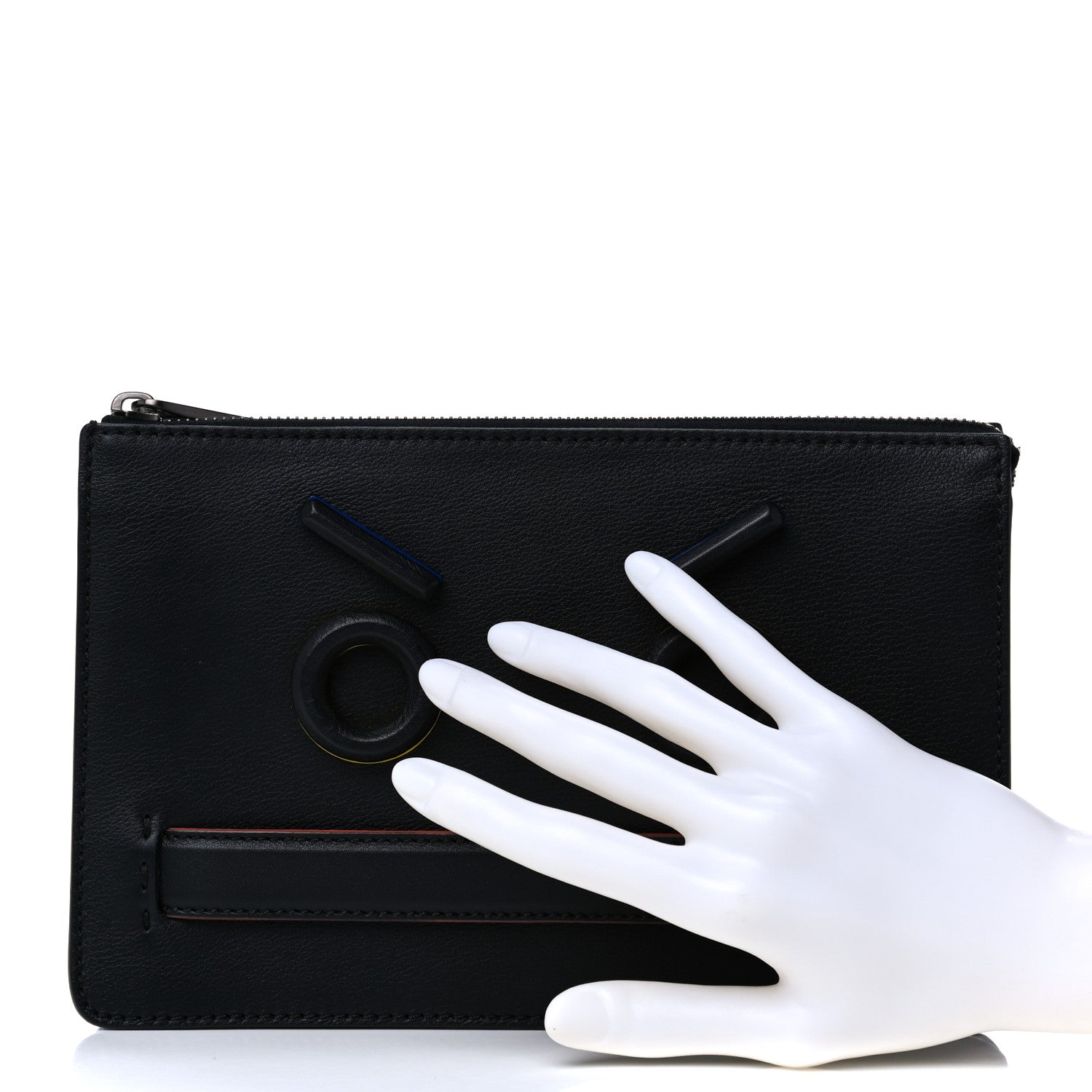 Fendi Faces Slim Clutch Black 2 of 13