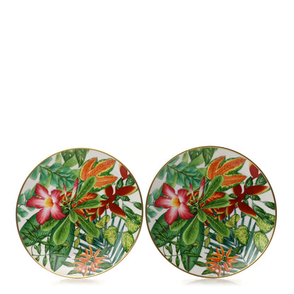 Hermes Porcelain Passifolia Dessert Plate N°1 Set of 2 1 of 8