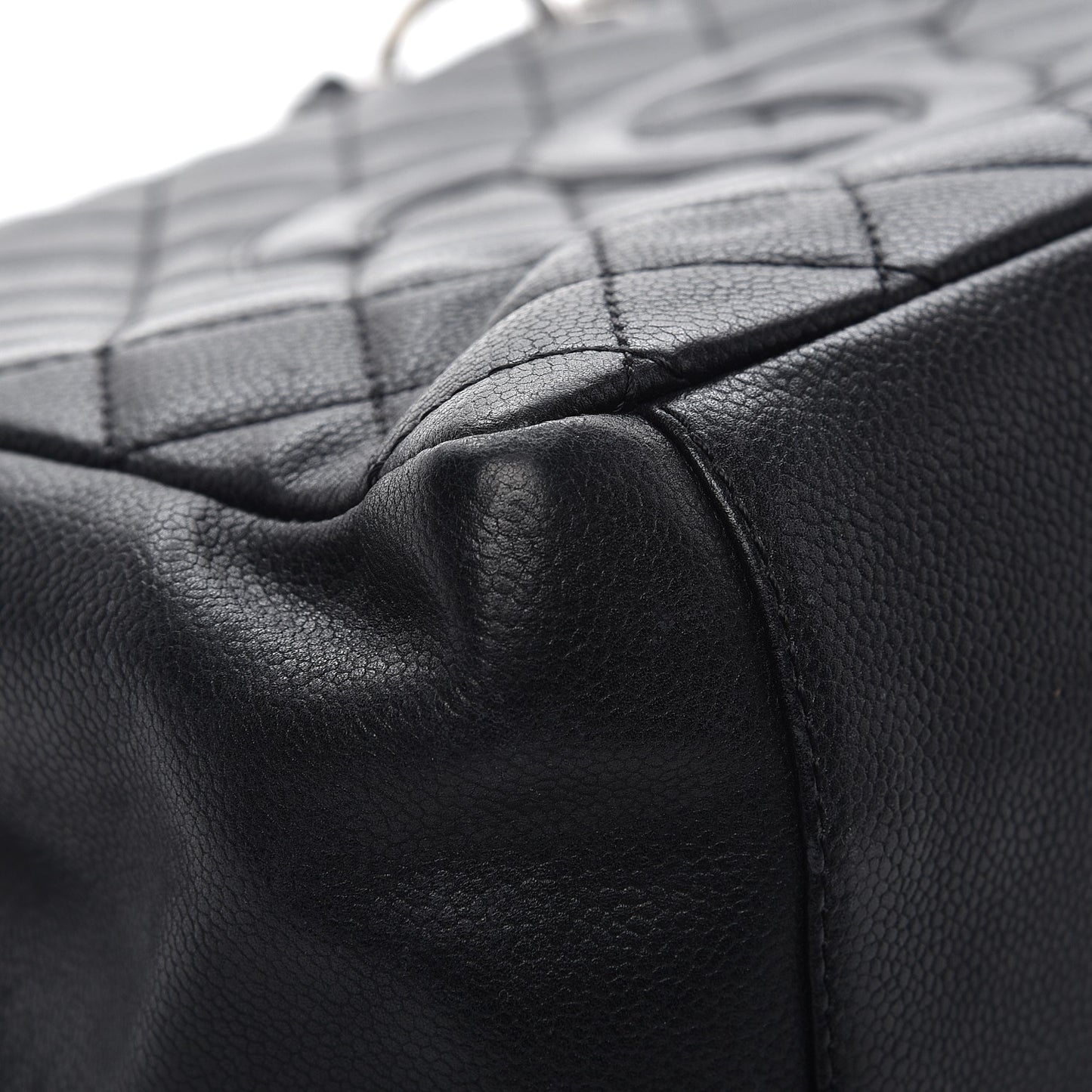 Caviar Quilted Grand Shopping Tote GST Black