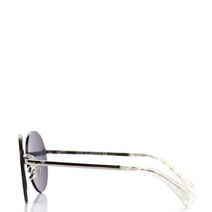 Chanel Mirrored Round Sunglasses 4216 Purple 3 of 7